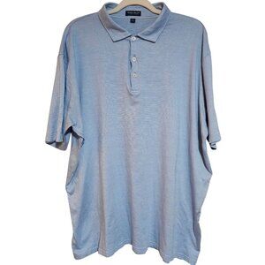 Peter Millar Crown Crafted Light Blue Polo Shirt XXL Cotton Modal Elastane Turke